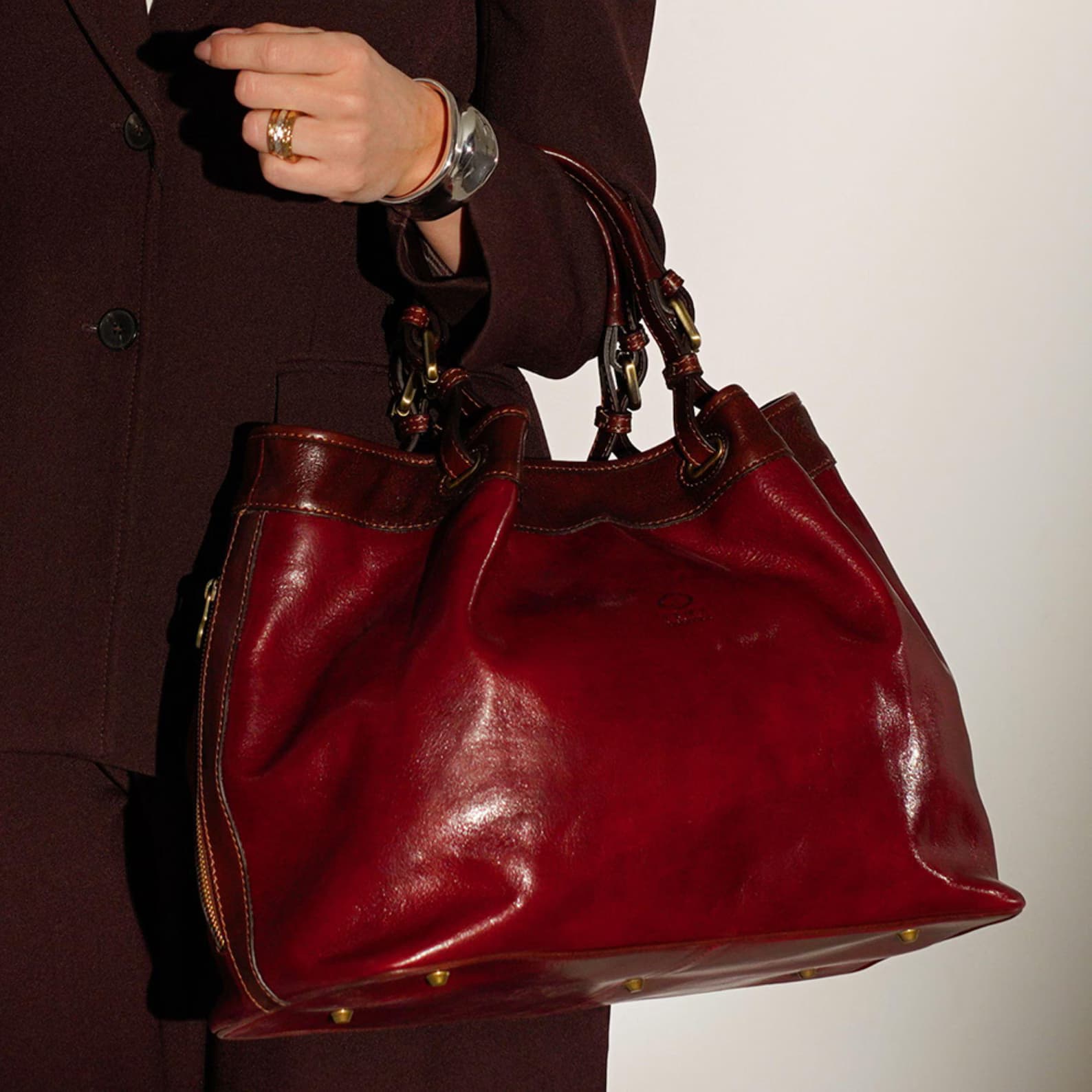 Oxblood Shoulder Tote